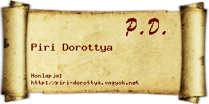 Piri Dorottya névjegykártya