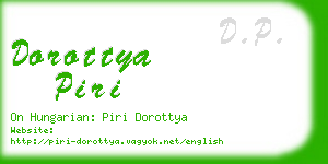 dorottya piri business card